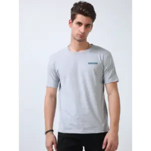 Caslay Sustainable Crew Neck T-Shirt - White Melange