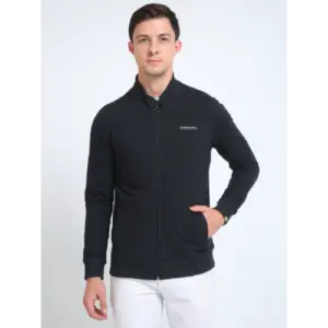 Caslay Sustainable High Neck Jacket - Charcoal Melange