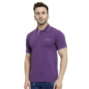 Scott International (Volkswagen) Men's Polo Purple T-Shirt with White Tip