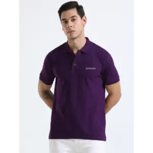 Swiss Military Men's Polo Purple T-Shirt - Purple