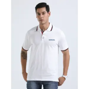 Swiss Military Men's Polo White T-Shirt With Tip